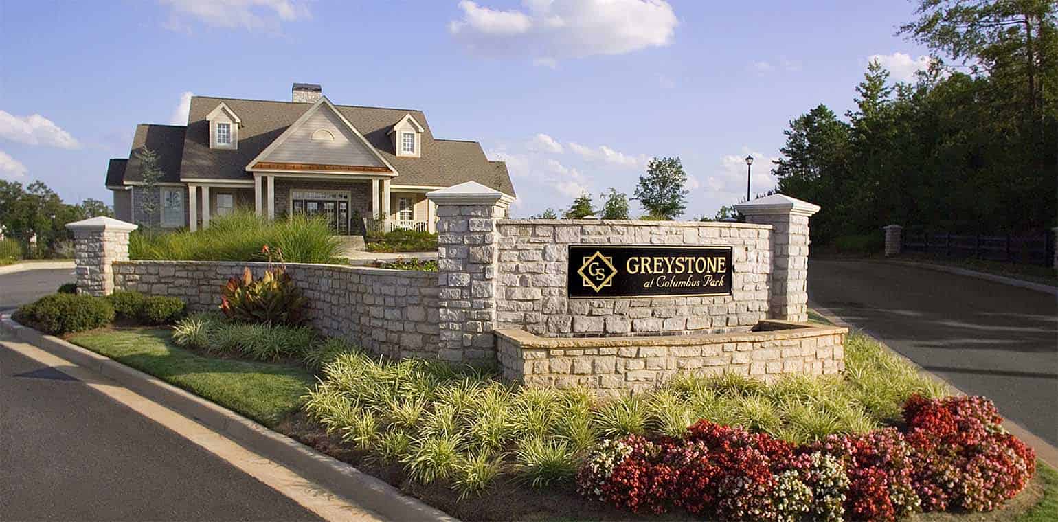 Greystone Properties Columbus Park apartments entrance and club house