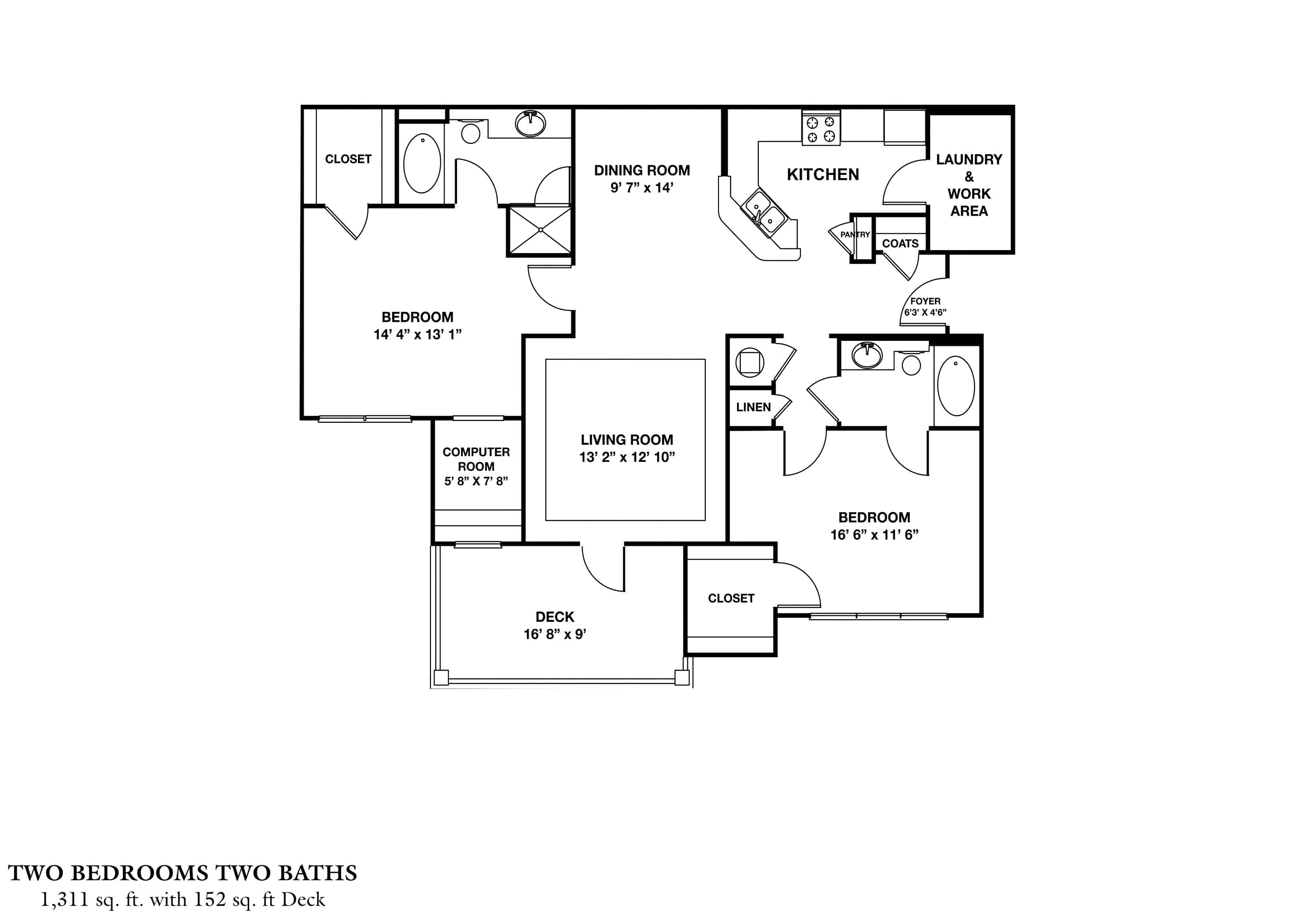 Greystone Properties Columbus, GA Apartments two bedroom with deck
